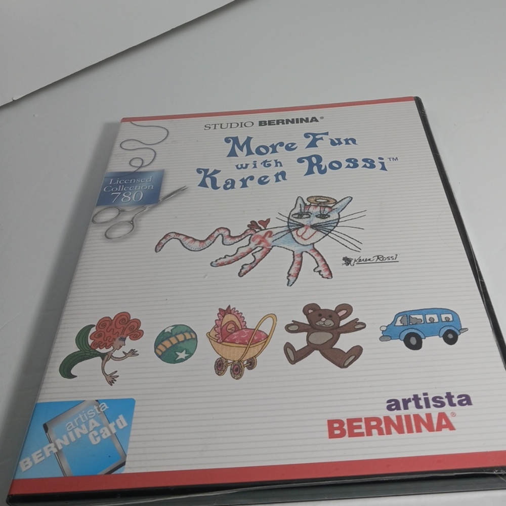 Artista Studio Bernina Embroidery Card More Fun With Karen Rossi SEALED